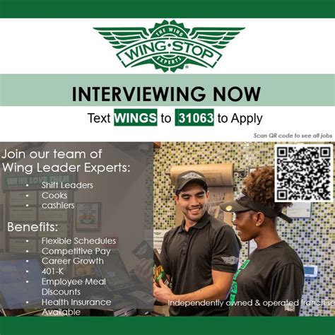 Wingstop career - About Wingstop Wingstop careers in Phoenix, AZ. Show more office locations. Wingstop jobs near Phoenix, AZ. Browse 3 jobs at Wingstop near Phoenix, AZ. slide 1 of 1. slide1 of 1. Full-time, Part-time. Cashier. Mesa, AZ. $15 - $17 an hour. Easily apply. 30+ days ago. View job. Full-time, Part-time. Cook. Mesa, AZ. …